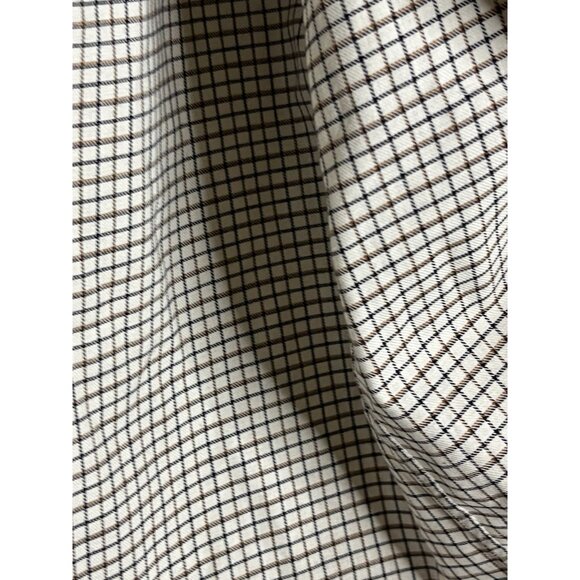 Ralph Lauren 100% Cotton XLT Black Brown & White Checkered Long Sleeve Button Do - Picture 9 of 14